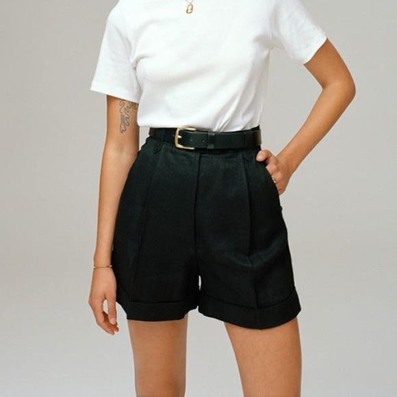 Vintage Pants - Vintage High Waist Black Women's Shorts